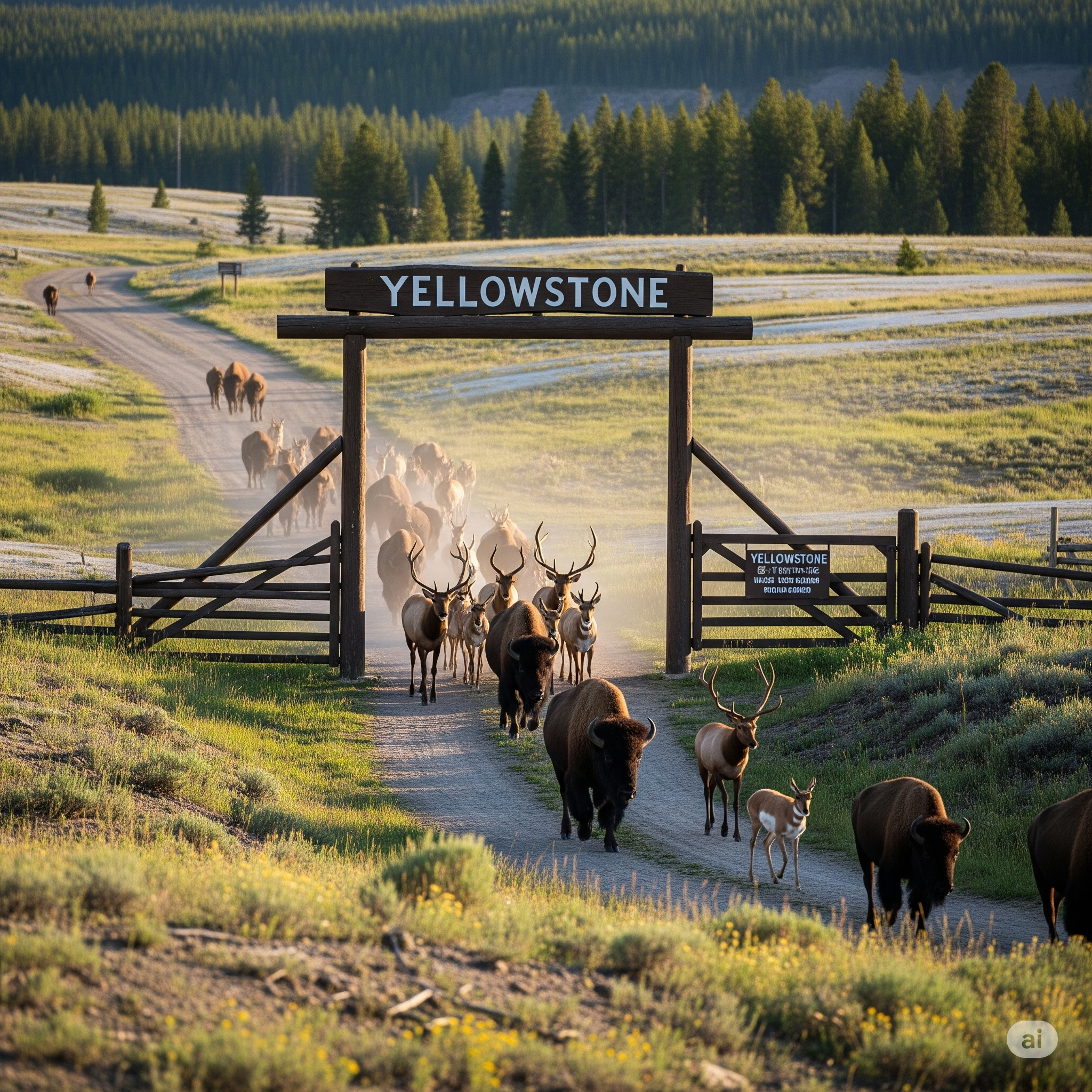 animal migration Yellowstone
